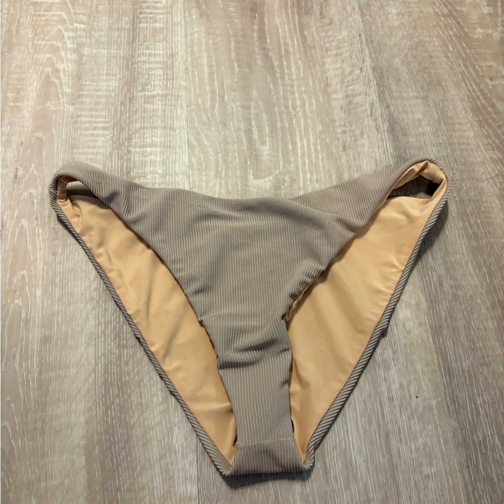 Beach Riot Ribbed Tan Bikini Bottom